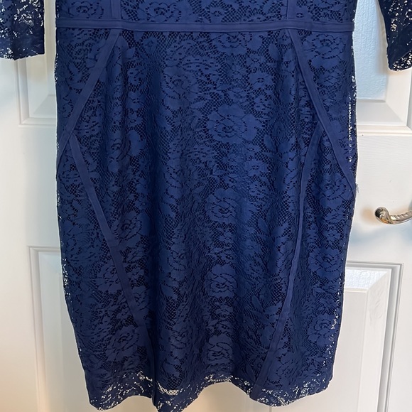 Zara Lace navy Dress, M - Picture 3 of 11